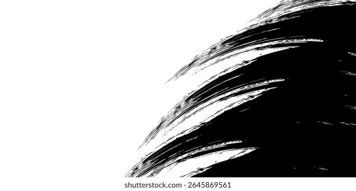 vetor linha preta, pincel grunge traça tinta pintura isolada no fundo branco. eps 10