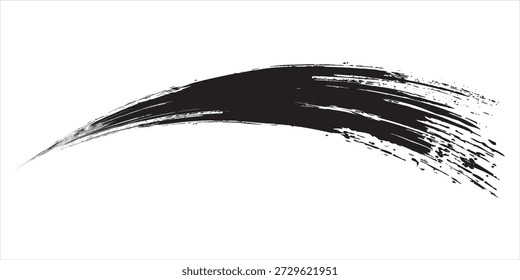 vetor linha preta, pincel grunge traça tinta pintura isolada no fundo branco. eps 10