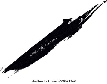 vector black line, grunge brush strokes ink paint isolated on white background