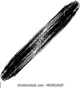 vector black line, grunge brush strokes ink paint isolated on white background