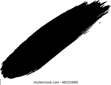 vector black line, grunge brush strokes ink paint isolated on white background