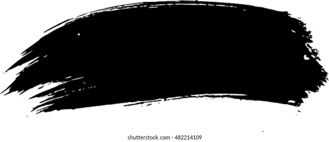Vector Black Line, Grunge Brush Strokes Ink Paint Isolated On White Background