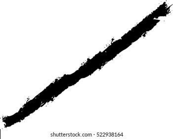 vector black line, grunge brush strokes ink paint isolated on white background
