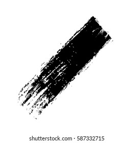 vector black line, grunge brush strokes ink paint isolated on white background