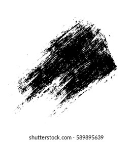 vector black line, grunge brush strokes
