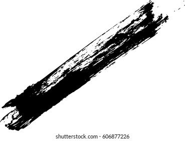 vector black line, grunge brush strokes ink paint isolated on white background