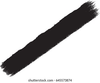 vector black line, grunge brush strokes ink paint isolated on white background