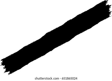 vector black line, grunge brush strokes ink paint isolated on white background