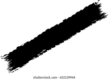 vector black line, grunge brush strokes ink paint isolated on white background