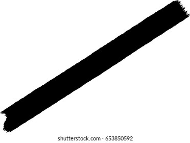vector black line, grunge brush strokes ink paint isolated on white background
