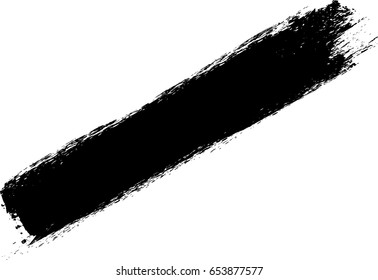 vector black line, grunge brush strokes ink paint isolated on white background