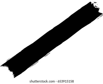 vector black line, grunge brush strokes ink paint isolated on white background