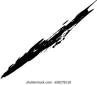 vector black line, grunge brush strokes ink paint isolated on white background