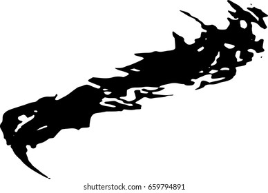 vector black line, grunge brush strokes ink paint isolated on white background