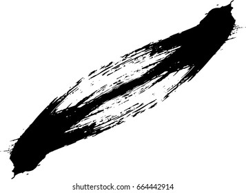 vector black line, grunge brush strokes ink paint isolated on white background 
