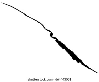 vector black line, grunge brush strokes ink paint isolated on white background 
