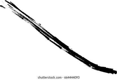 vector black line, grunge brush strokes ink paint isolated on white background 
