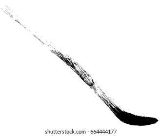 vector black line, grunge brush strokes ink paint isolated on white background 
