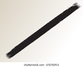 vector black line, grunge brush strokes ink paint isolated on white background