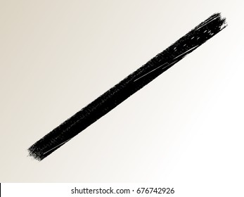 vector black line, grunge brush strokes ink paint isolated on white background