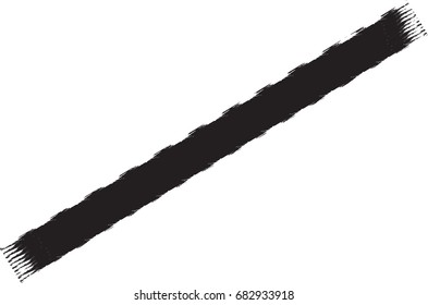 vector black line, grunge brush strokes ink paint isolated on white background  

