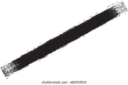 vector black line, grunge brush strokes ink paint isolated on white background  
