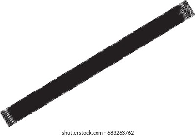 vector black line, grunge brush strokes ink paint isolated on white background 
