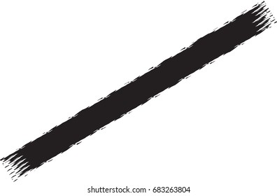 vector black line, grunge brush strokes ink paint isolated on white background 
