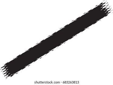 vector black line, grunge brush strokes ink paint isolated on white background 
