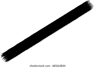 vector black line, grunge brush strokes ink paint isolated on white background 
