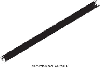 vector black line, grunge brush strokes ink paint isolated on white background 
