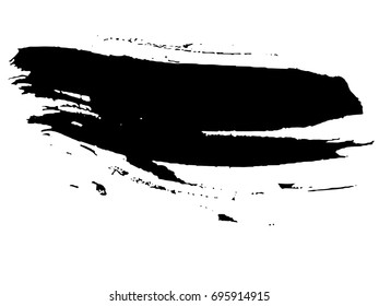 vector black line, grunge brush strokes ink paint isolated on white background
