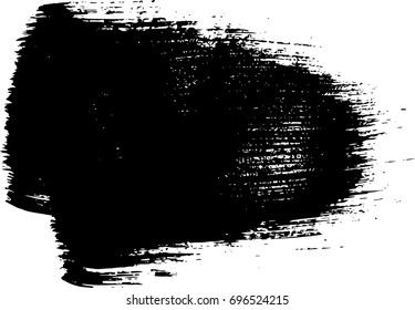 vector black line, grunge brush strokes ink paint isolated on white background
