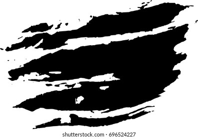 vector black line, grunge brush strokes ink paint isolated on white background
