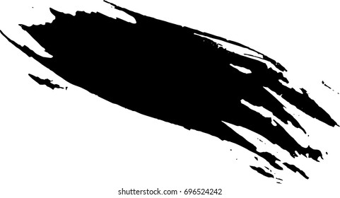 vector black line, grunge brush strokes ink paint isolated on white background
