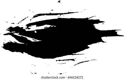 vector black line, grunge brush strokes ink paint isolated on white background
