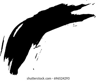 vector black line, grunge brush strokes ink paint isolated on white background
