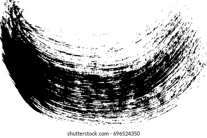 vector black line, grunge brush strokes ink paint isolated on white background
