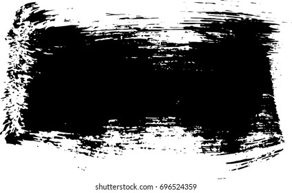 vector black line, grunge brush strokes ink paint isolated on white background
