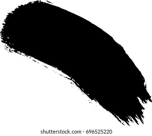vector black line, grunge brush strokes ink paint isolated on white background 
