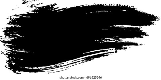 vector black line, grunge brush strokes ink paint isolated on white background 
