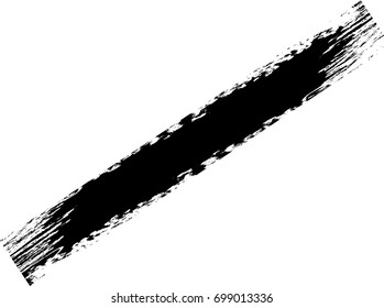 vector black line, grunge brush strokes ink paint isolated on white background 
