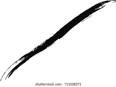 vector black line, grunge brush strokes ink paint isolated on white background