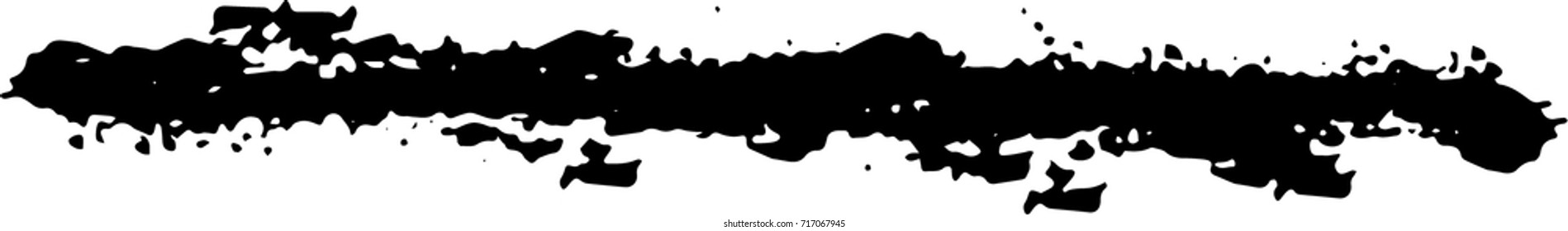 vector black line, grunge brush strokes ink paint isolated on white background