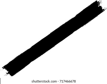 vector black line, grunge brush strokes ink paint isolated on white background