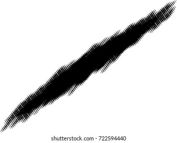 vector black line, grunge brush strokes ink paint isolated on white background