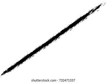 vector black line, grunge brush strokes ink paint isolated on white background 