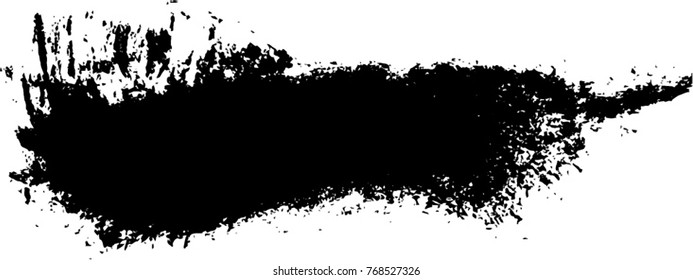 vector black line, grunge brush strokes ink paint isolated on white background
