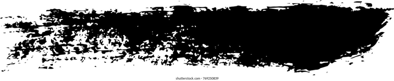 Vector black line, grunge brush strokes ink paint isolated on white background.
 