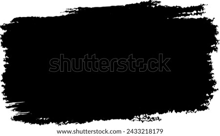 vector black line, grunge brush strokes ink paint isolated on white background